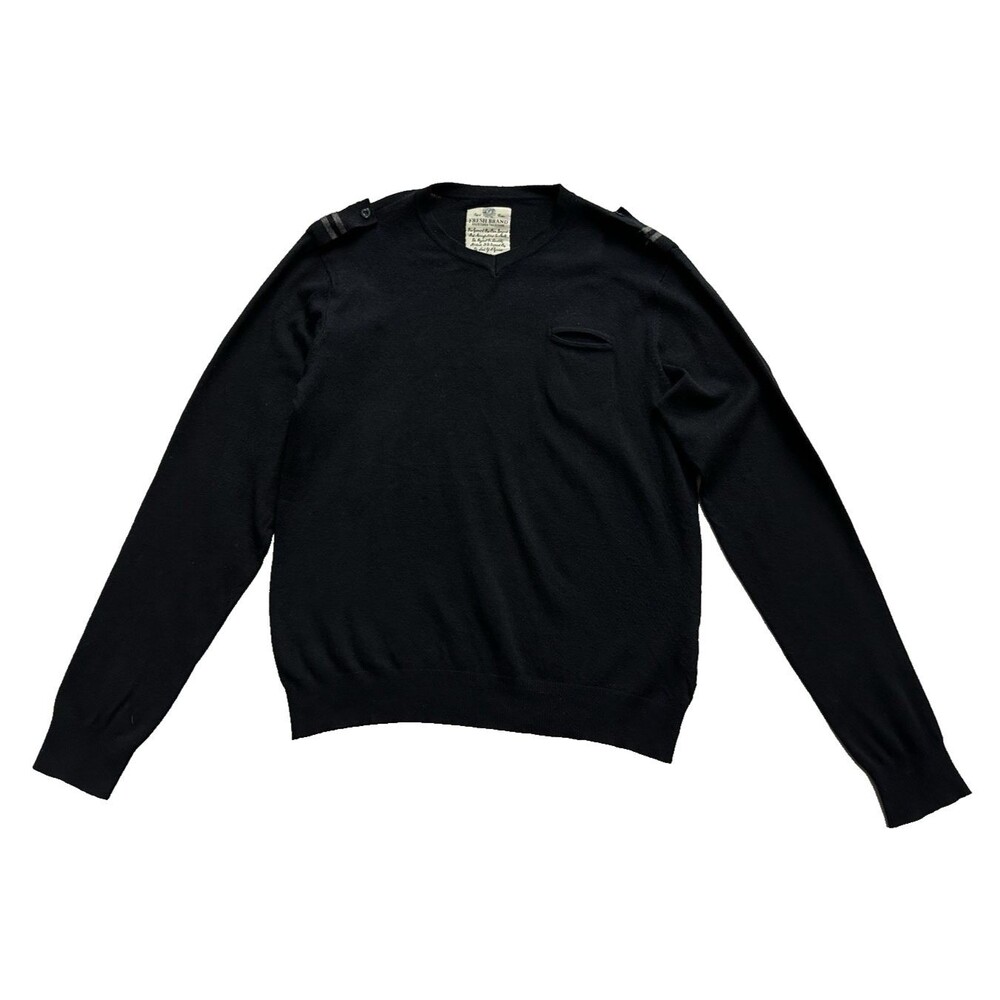 Fresh brand Men size small  V-neck black long sleeve sweater